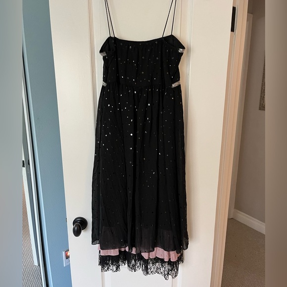 Hazel Black Dress w/ Accents Medium - Picture 2 of 12